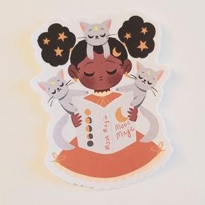 10/$10 Cats & Moon Magic Book Sticker